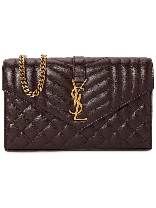 Cross Logo Bag Dedicated support Saint Expedited shipping Laurent Cassandre Brown