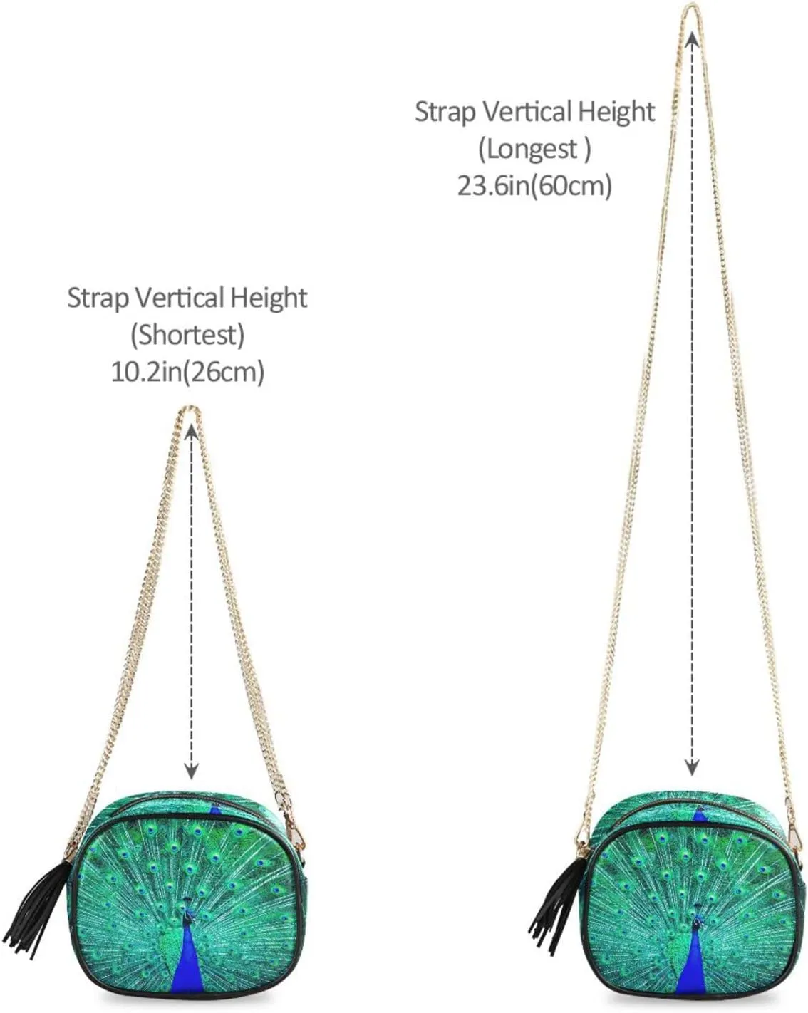 Crossbody Bag for Women Shoulder Bag with Chain Strap and Tassel