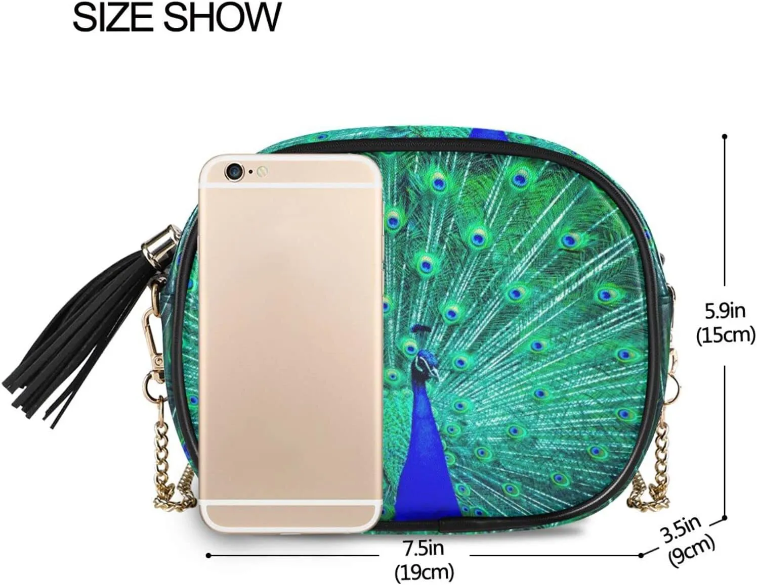 Crossbody Bag for Women Shoulder Bag with Chain Strap and Tassel