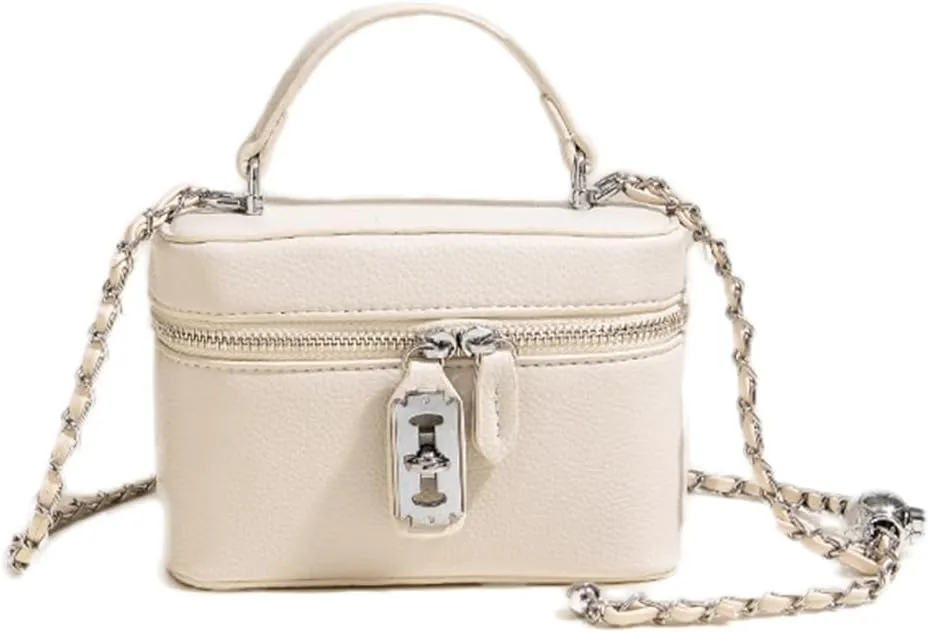 Crossbody Bag for Women Y2K Trendy Small Vegan Leather Hobo Purses Shoulder Handbags with Chain Strap