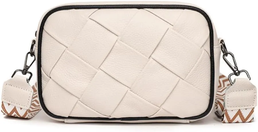 Crossbody Bags for Women Genuine Leather Purses Small Shoulder Handbags for Women Multipurpose Cross Body With Wide Strap