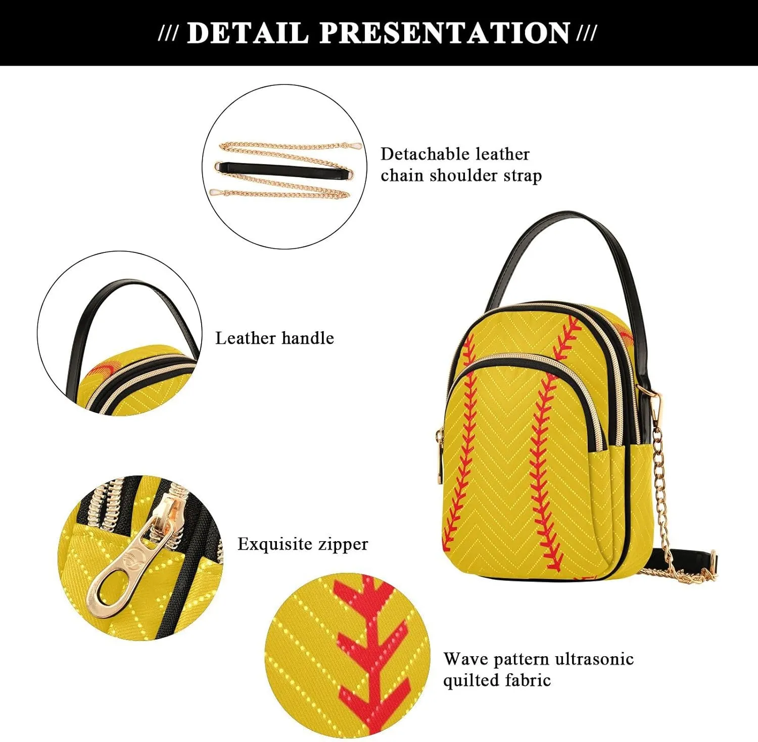 Crossbody Bags for Women Quilted Chain Crossbody Purses Trendy Cross Body Phone Purse Handbag