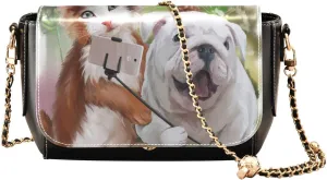 Crossbody Bags for Women Trendy Women's Black Shoulder Bag Small PU Leather Flap Cross Body Bag Handbags