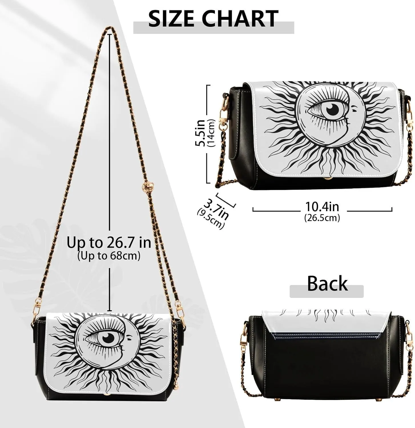 Crossbody Bags for Women Trendy Women's Black Shoulder Bag Small PU Leather Flap Cross Body Bag Handbags