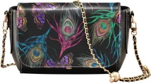 Crossbody Bags for Women Trendy Women's Black Shoulder Bag Small PU Leather Flap Cross Body Bag Handbags