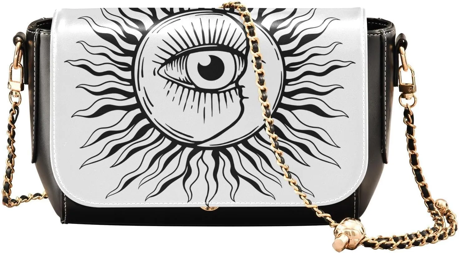 Crossbody Bags for Women Trendy Women's Black Shoulder Bag Small PU Leather Flap Cross Body Bag Handbags