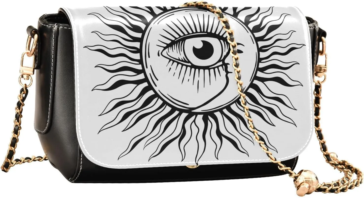 Crossbody Bags for Women Trendy Women's Black Shoulder Bag Small PU Leather Flap Cross Body Bag Handbags
