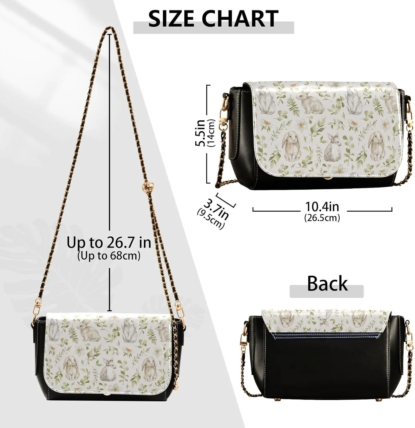 Crossbody Bags for Women Trendy Women's Black Shoulder Bag Small PU Leather Flap Cross Body Bag Handbags
