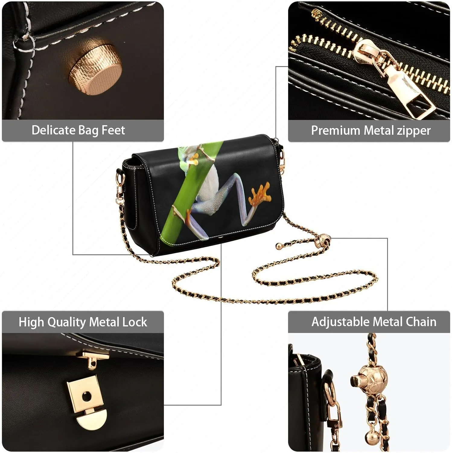 Crossbody Bags for Women Trendy Women's Black Shoulder Bag Small PU Leather Flap Cross Body Bag Handbags