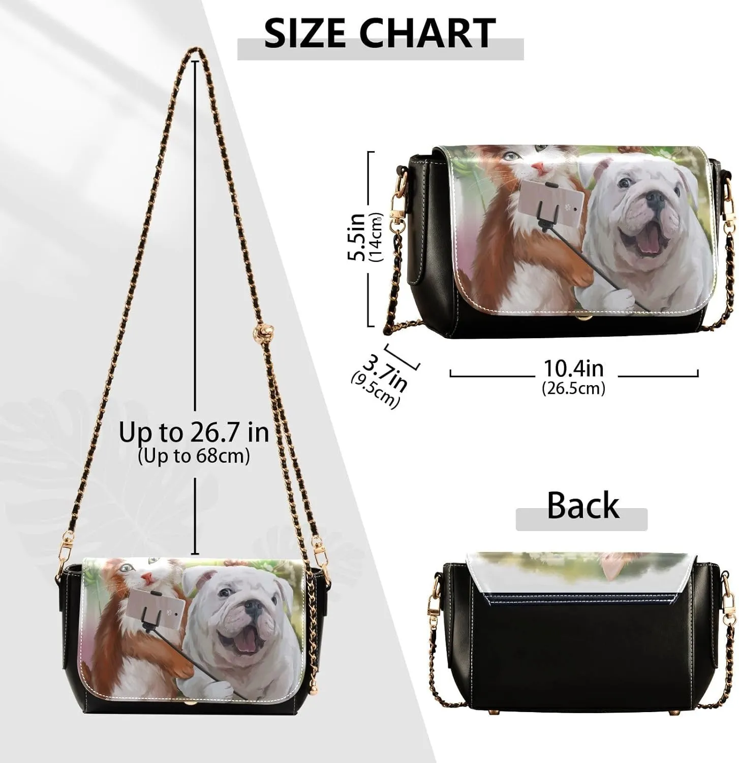 Crossbody Bags for Women Trendy Women's Black Shoulder Bag Small PU Leather Flap Cross Body Bag Handbags