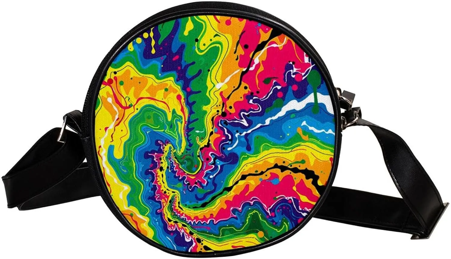 Crossbody Bags for Women,Crossbody Bag Men,Small Sling Bag,Colorful Picture Rainbow Swirl,Crossbody Purse