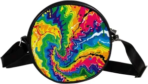 Crossbody Bags for Women,Crossbody Bag Men,Small Sling Bag,Colorful Picture Rainbow Swirl,Crossbody Purse