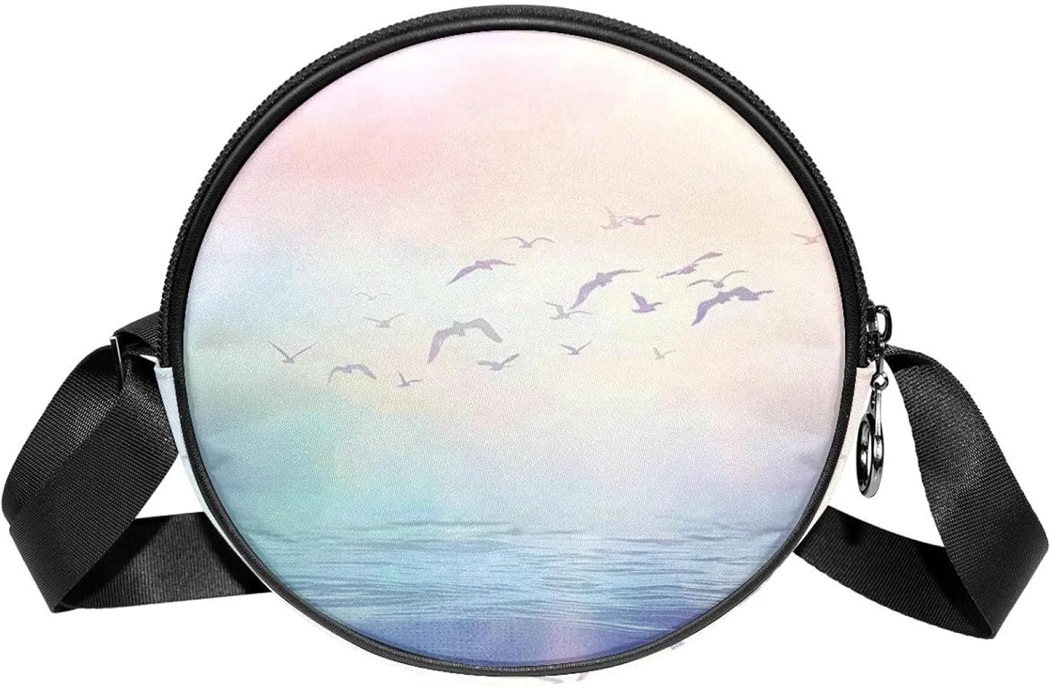 Crossbody Bags for Women,Crossbody Bag Men,Small Sling Bag,White Seagull Clouds Ocean,Crossbody Purse