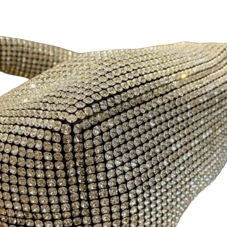 CRYSTAL KNOT BAG CHAMPANGE GOLD
