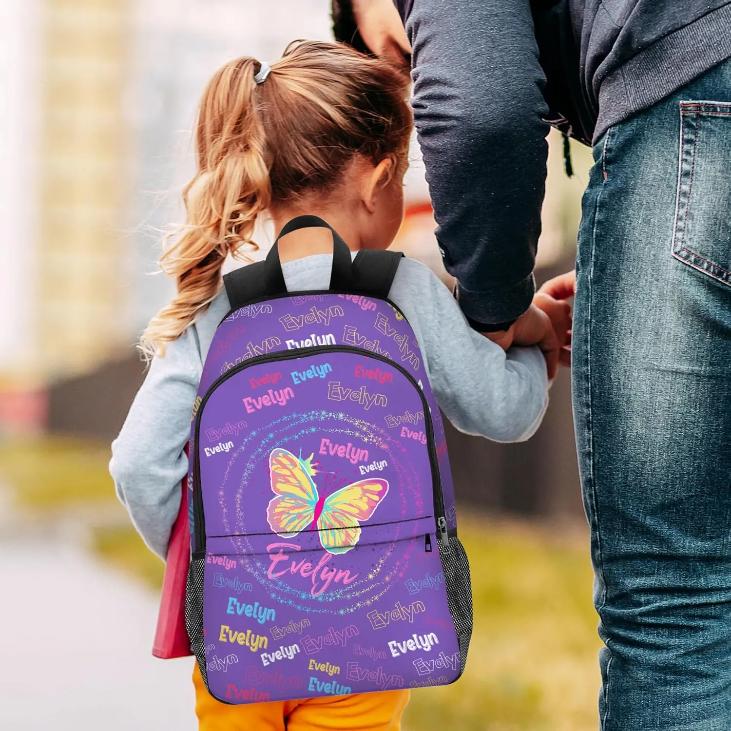 Custom Backpack for Kids Personalized School Backpacks Girls Boys with Name Customized School Bookbag with Lunch Box Bookbag for Daughter Son Fashion Unique Gift for Preschool Kindergarten