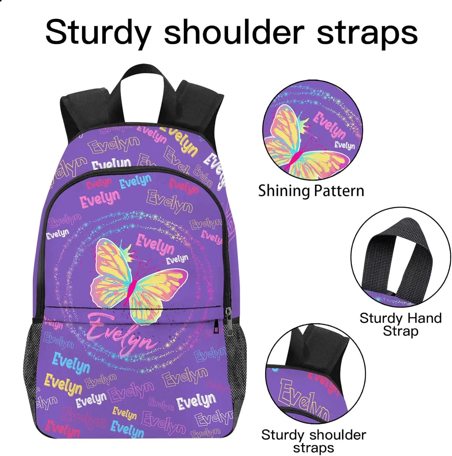 Custom Backpack for Kids Personalized School Backpacks Girls Boys with Name Customized School Bookbag with Lunch Box Bookbag for Daughter Son Fashion Unique Gift for Preschool Kindergarten