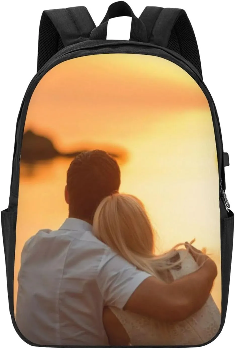Custom Backpack Personalized Laptop Backpack for Women Men Add Your Image Text Name on Computer Bag Customized Casual Large Daypack for Hiking Camping Work Trip 17in, Style 4