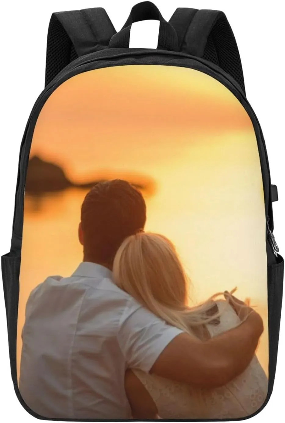 Custom Backpack Personalized Laptop Backpack for Women Men Add Your Image Text Name on Computer Bag Customized Casual Large Daypack for Work Trip 17in
