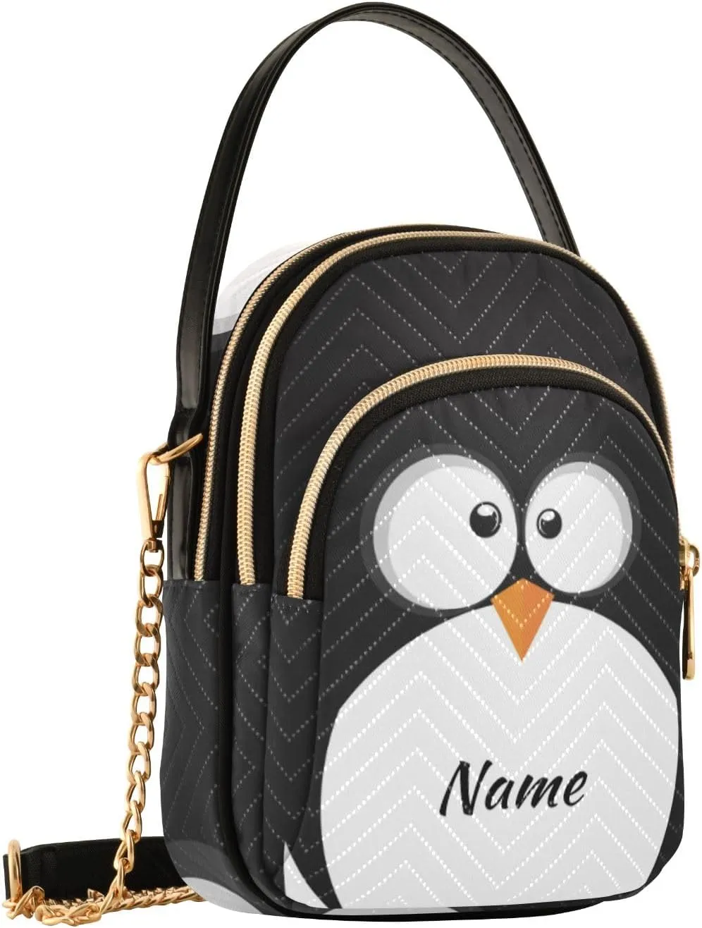 Custom Crossbody Bag for Women, Rainbow Unicorn Phone Purse Detachable Personalized Name Chain Bag Shoulder Handbag Wallet