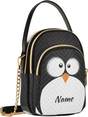 Custom Crossbody Bag for Women, Rainbow Unicorn Phone Purse Detachable Personalized Name Chain Bag Shoulder Handbag Wallet