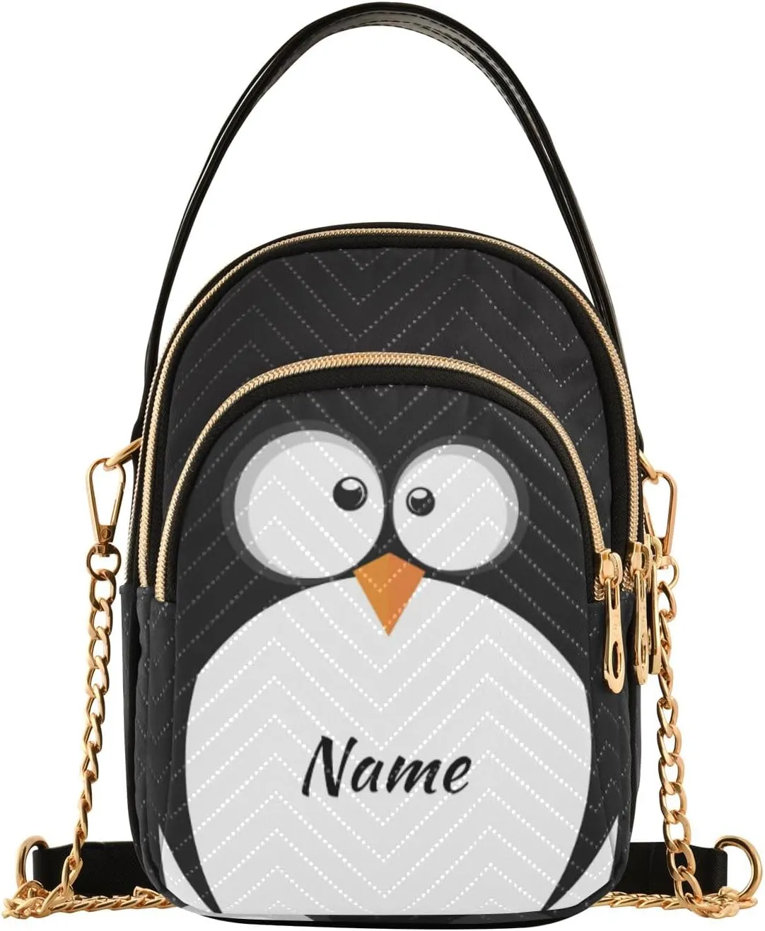 Custom Crossbody Bag for Women, Rainbow Unicorn Phone Purse Detachable Personalized Name Chain Bag Shoulder Handbag Wallet