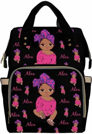 Custom Diaper Bag Backpack Personalized Cute Nappy Bag with Text Nursing Bags Fashion Shoulders Bag Casual Daypack Travel Bag for Men Women