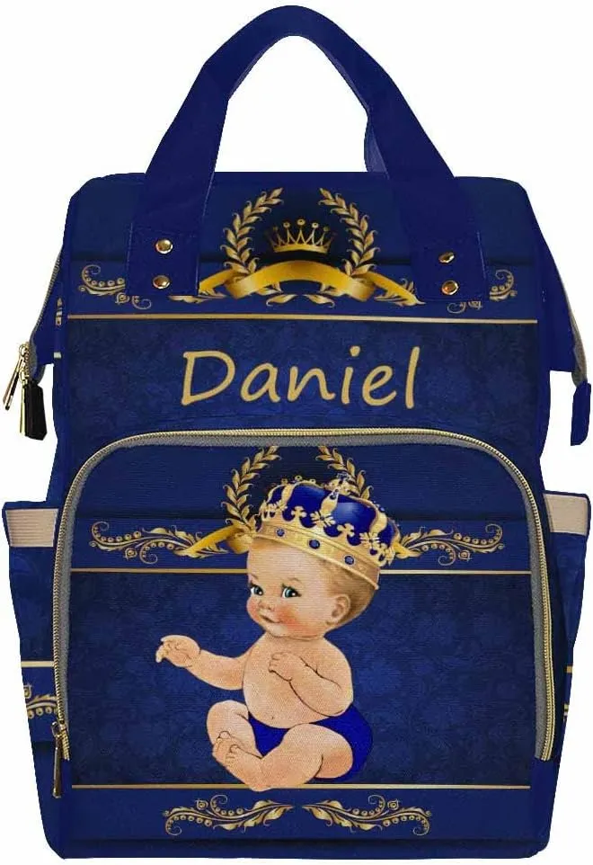Custom Diaper Bag Backpack Princess Personalized Backpack with Text Bag Nursing Bags Fashion Shoulders Bag Casual Daypack Travel Bag for Men Women