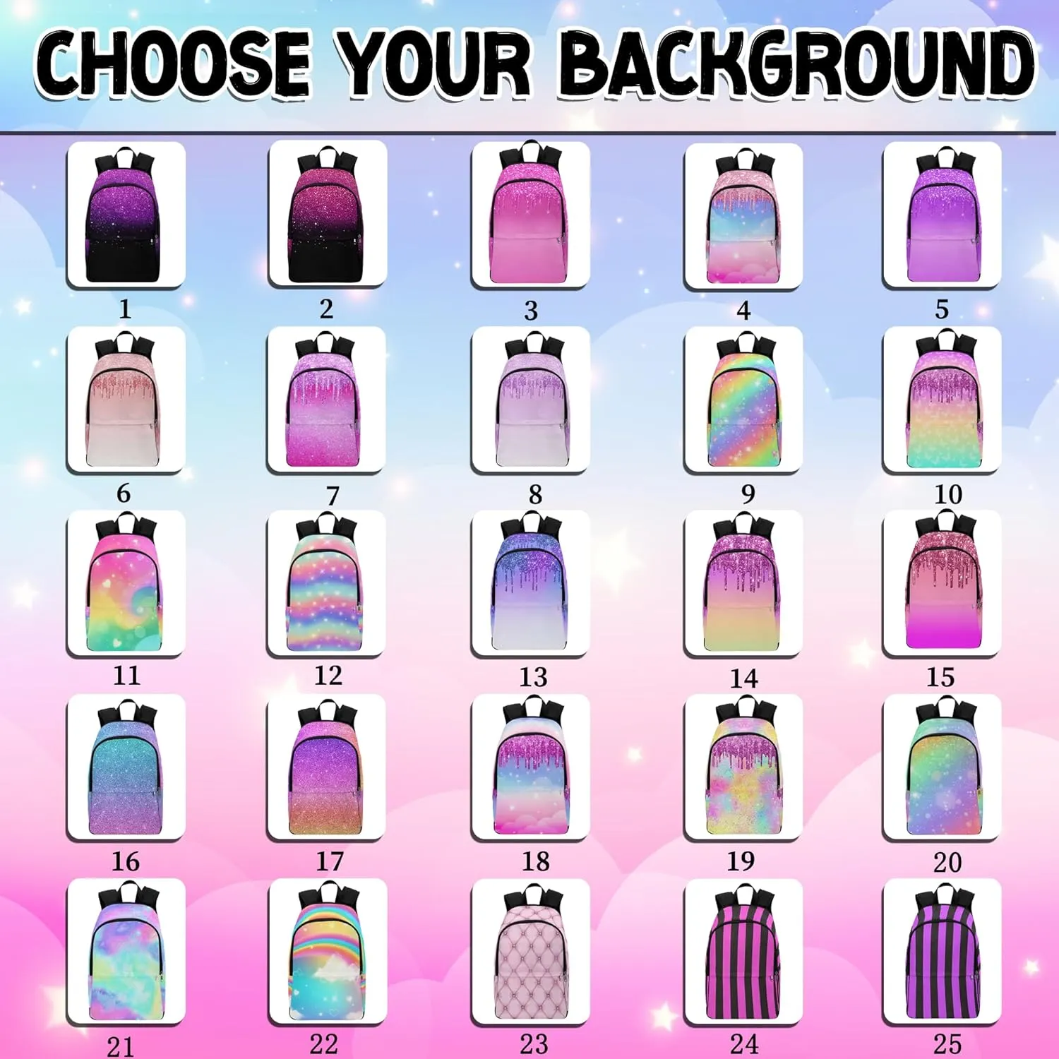 Custom Girls Backpack with Lunch Box, Customized Multiple Bookbag Lunch Bag Set with Name Personalized Shoulder Bag Casual Daypack for Daughter Niece