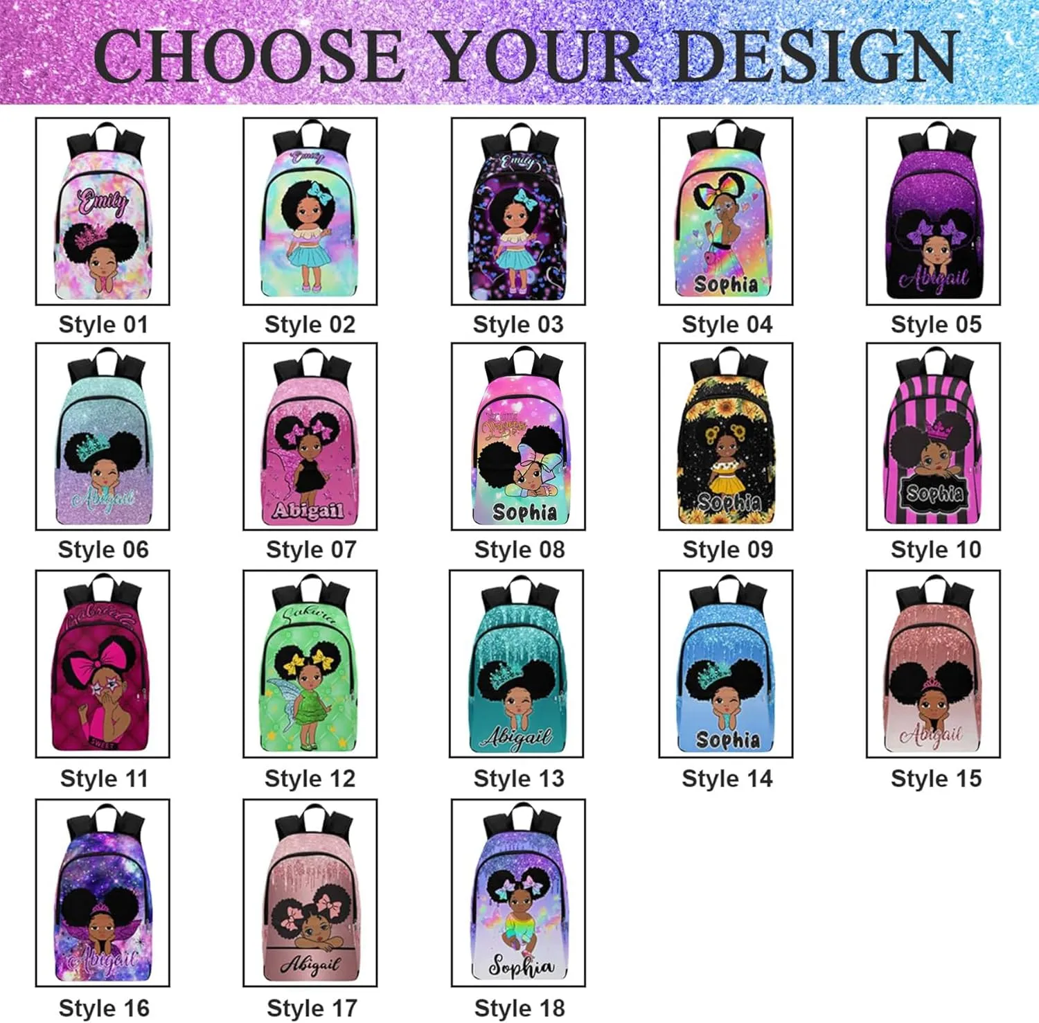 Custom Kids Backpack Bag for Girls Daugther, Personalized Name Elementary School Bookbag or Lunch Box Tote Bag for Women Picnic Customzied Schoolbags Casual Daypack for Students Back to School