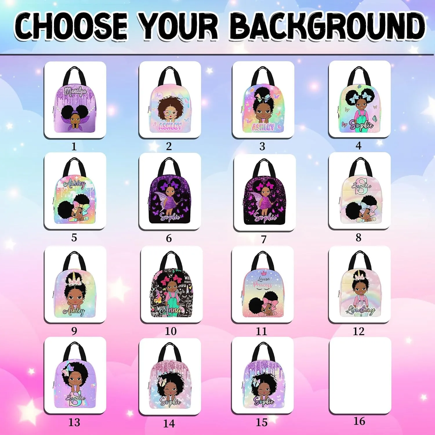 Custom Name Backpack Lunch Bag Set for Kids, Personalized Dreamy Dots Schoolbag and Lunch Box Customized Knapsack Backpack Travel Bag for Teens Family