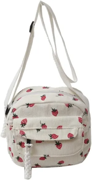Cute Mini Purse Strawberry Purse Cute Bag Kawaii Purse Cute Crossbody Bag Corduroy Bag Purse Kawaii Stuff
