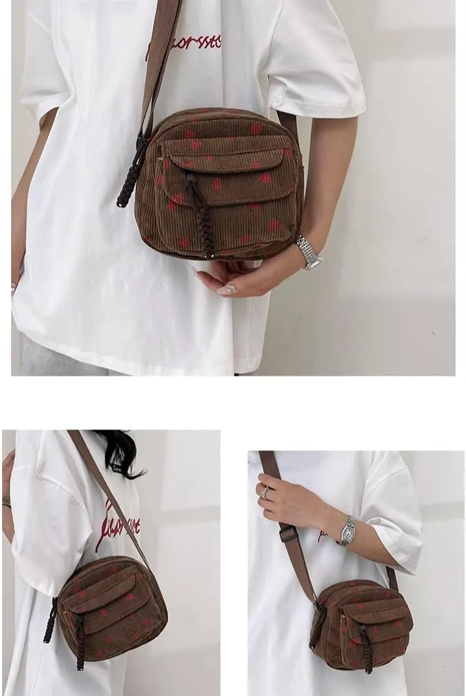 Cute Mini Purse Strawberry Purse Cute Bag Kawaii Purse Cute Crossbody Bag Corduroy Bag Purse Kawaii Stuff