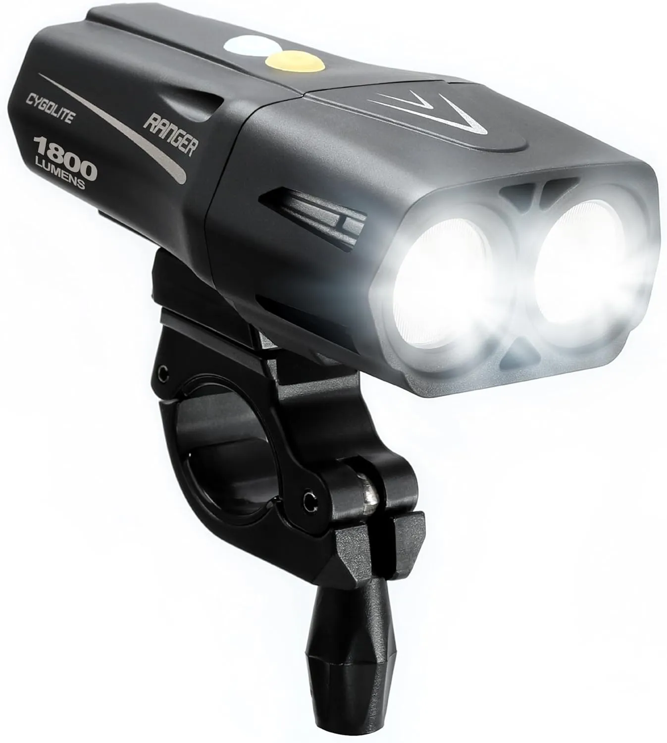 Cygolite Ranger 1,800 Lumen Endurance Bicycle Light– Ultra High Run Time– 9 Light Modes– Fine Tuneable Brightness- IP67 Waterproof– Hard Mount– USB Rechargeable– Road & Mountain