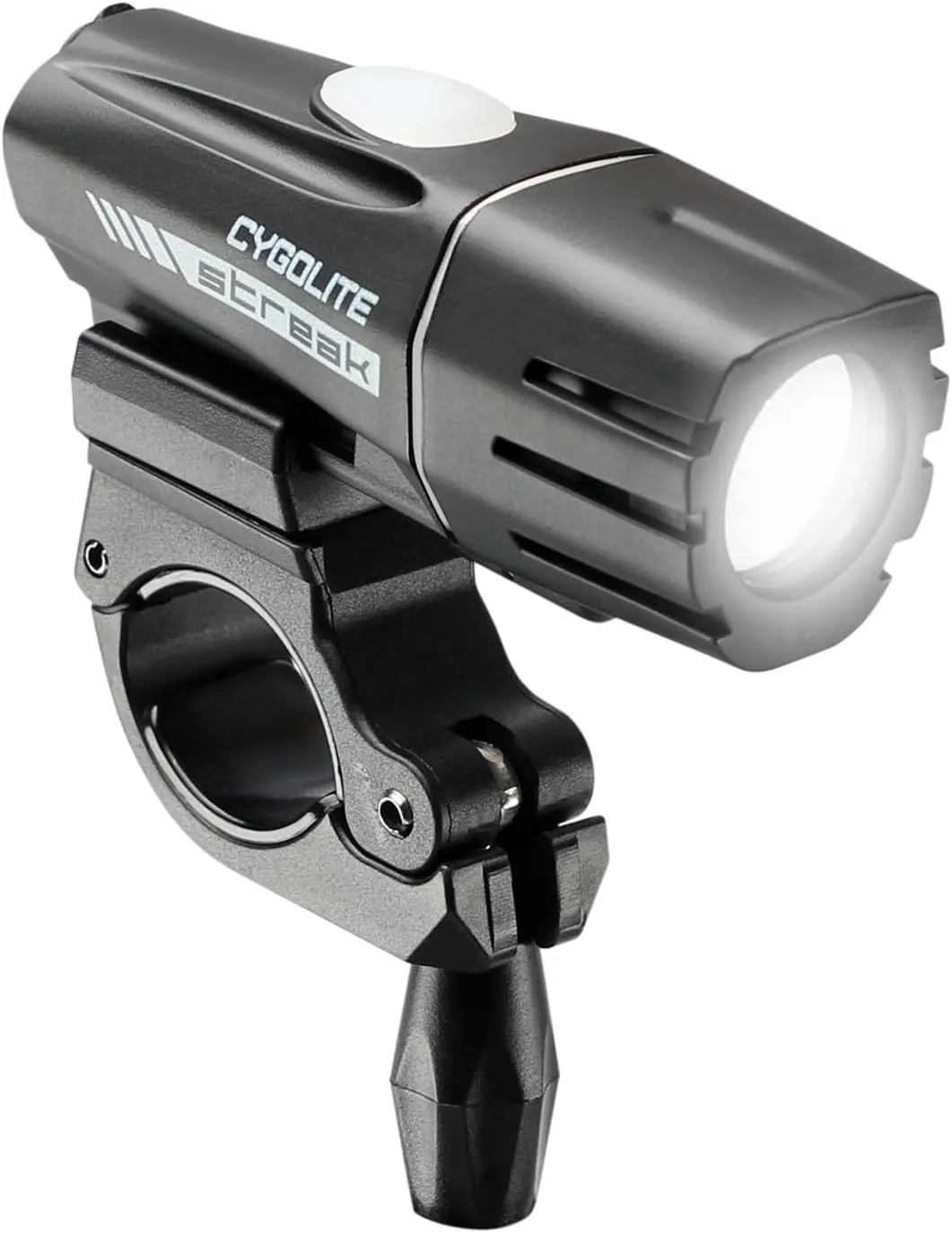 Cygolite Streak– 450 Lumen Bike Light– 5 Night Modes & Daytime Flash Mode– Compact & Durable– IP67 Waterproof– Secured Hard Mount– USB Rechargeable Headlight– for Road & Commuter Bicycles , Black