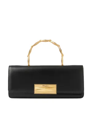 Diamond Chain Top Handle Bag in Black