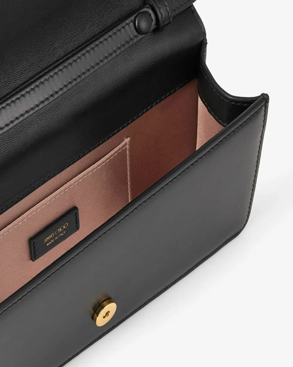 Diamond Chain Top Handle Bag in Black