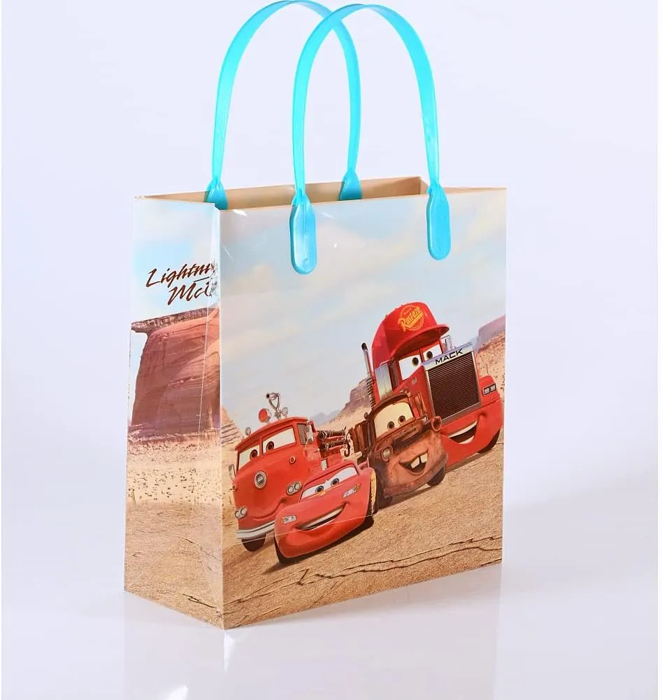 Disney Car Authentic Licensed 12 Party Favor Reusable Goodie Medium Gift Bags 8"