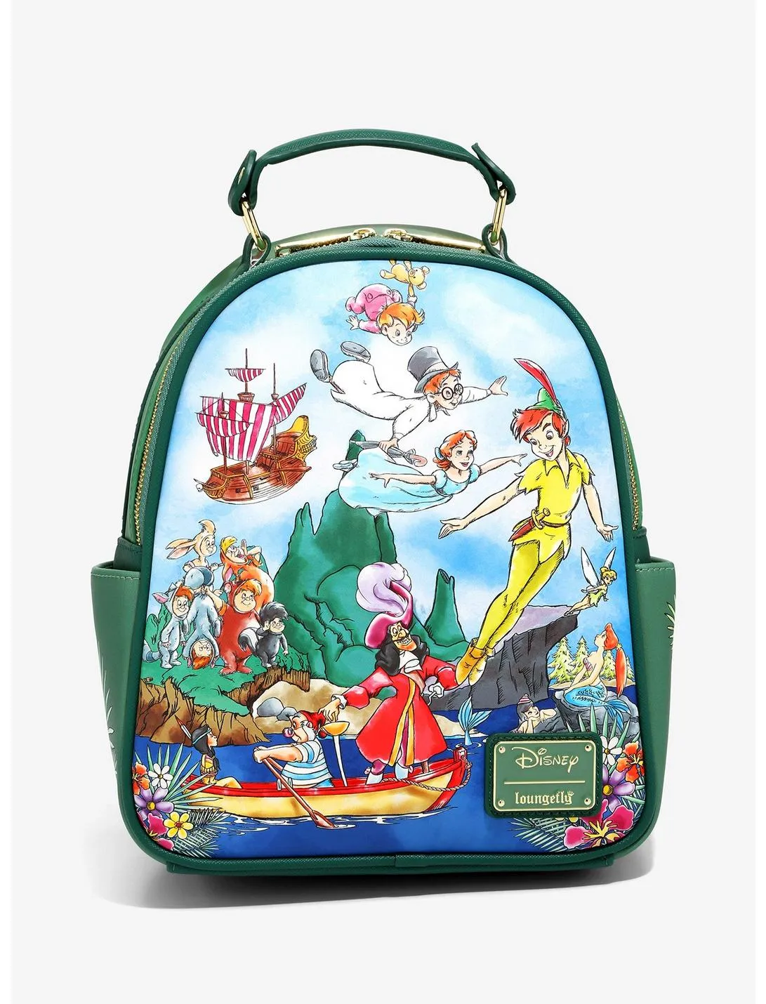 Disney Mini Backpack and Cardholder Set Peter Pan Cast Painting Loungefly