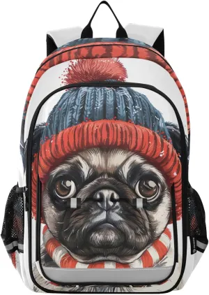 Dog Fashion Print Backpack for Boys Middle-School Elementary Bookbags 20325465