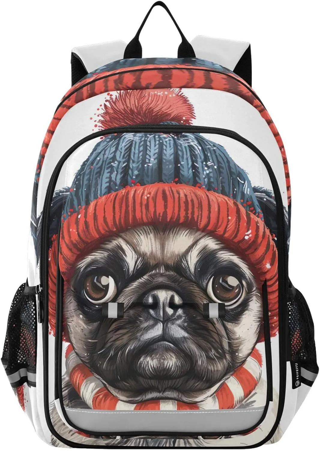 Dog Fashion Print Backpack for Boys Middle-School Elementary Bookbags 20325465