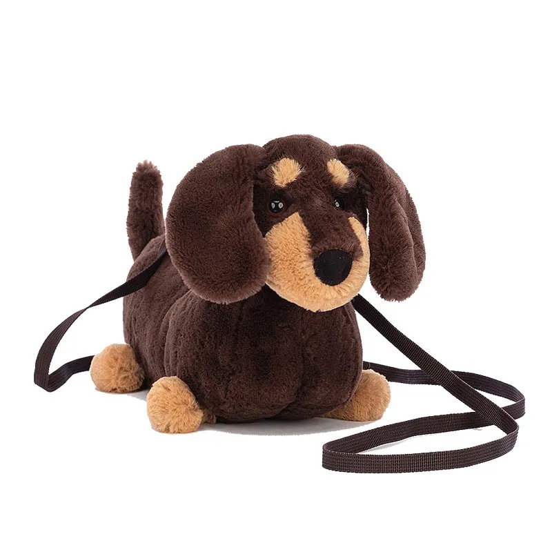 Dog Plush Toy Doggy Cute Cartoon Crossbody Bags