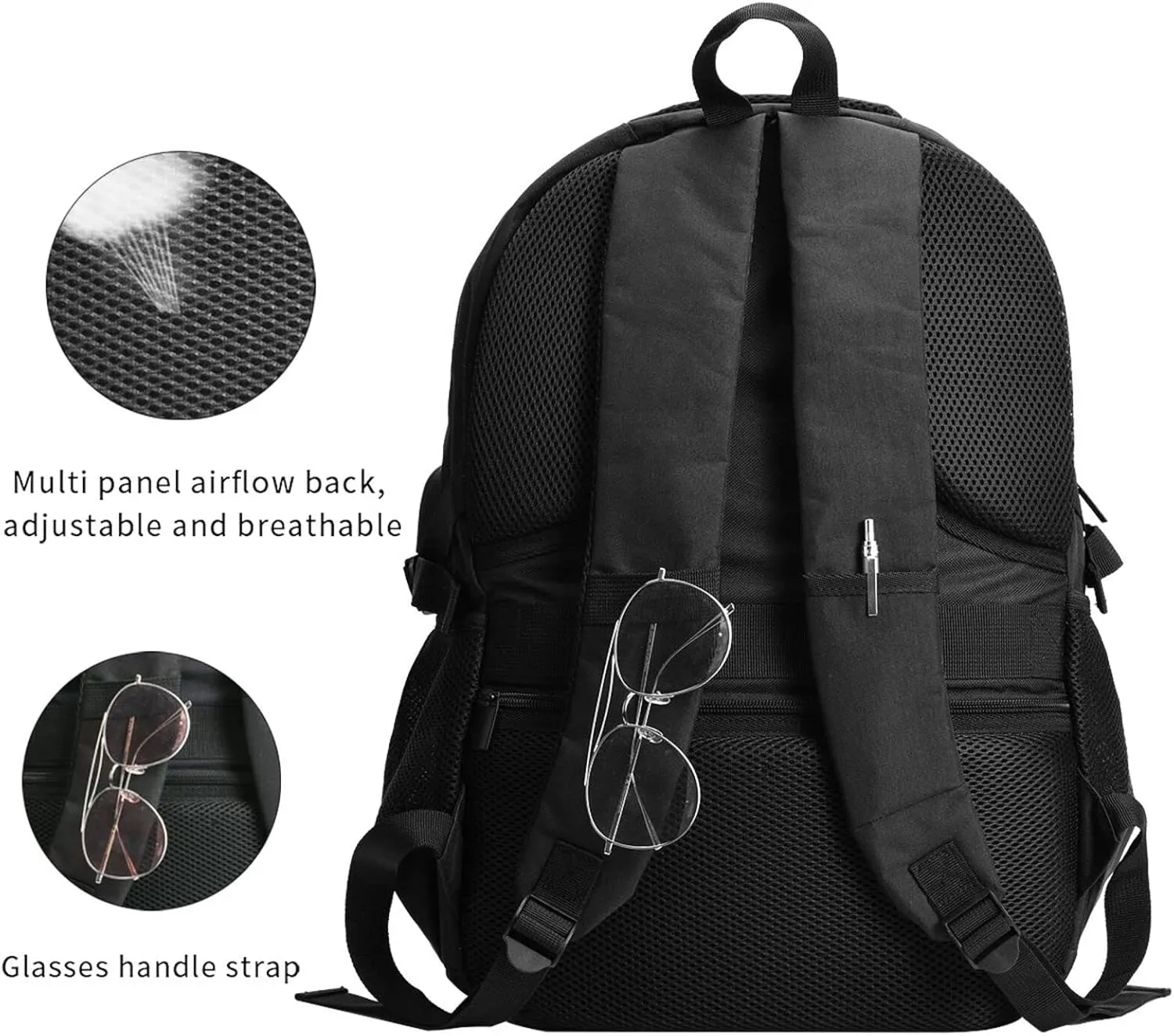 Dominican Dominicana Republic Flag Travel Backpacks Casual Backpack Large Capacity Laptop Rucksack Luggage Daypacks with USB Charging Port Multi-Pockets Bags for Hiking