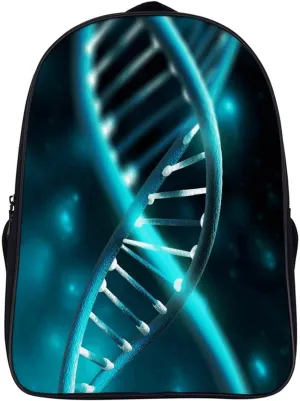 Double Shoulder Bag, Science Gene Strand Print Travel Backpack Regular Backpack Tech Backpacks for Work,travel,business Trips,etc.