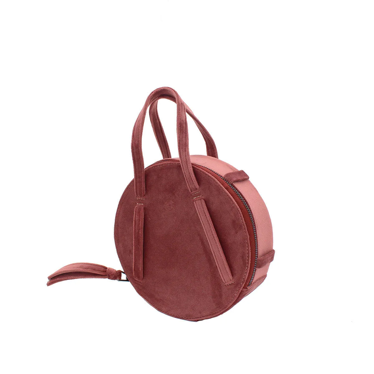 Dusty Rose | Velvet Circle Crossbody Bag