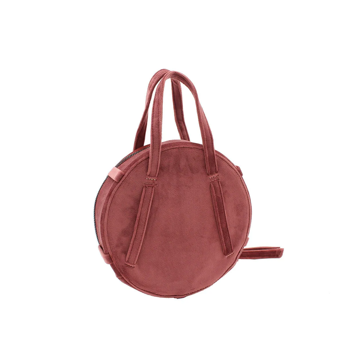 Dusty Rose | Velvet Circle Crossbody Bag