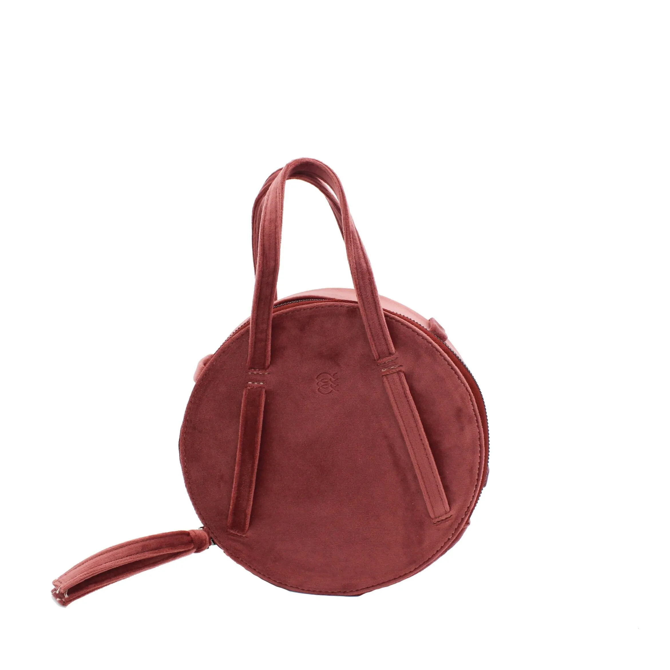 Dusty Rose | Velvet Circle Crossbody Bag