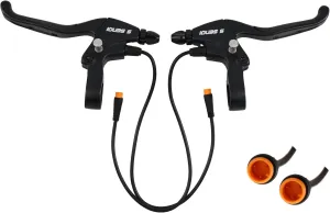 E-Bike Brake Lever with Locking Button for Electric Bicycle E-Bike E-Scooter Electronic Tricycle Safety Control with Ergonomic Design Waterproof Wire 3-pin(1 Pair)