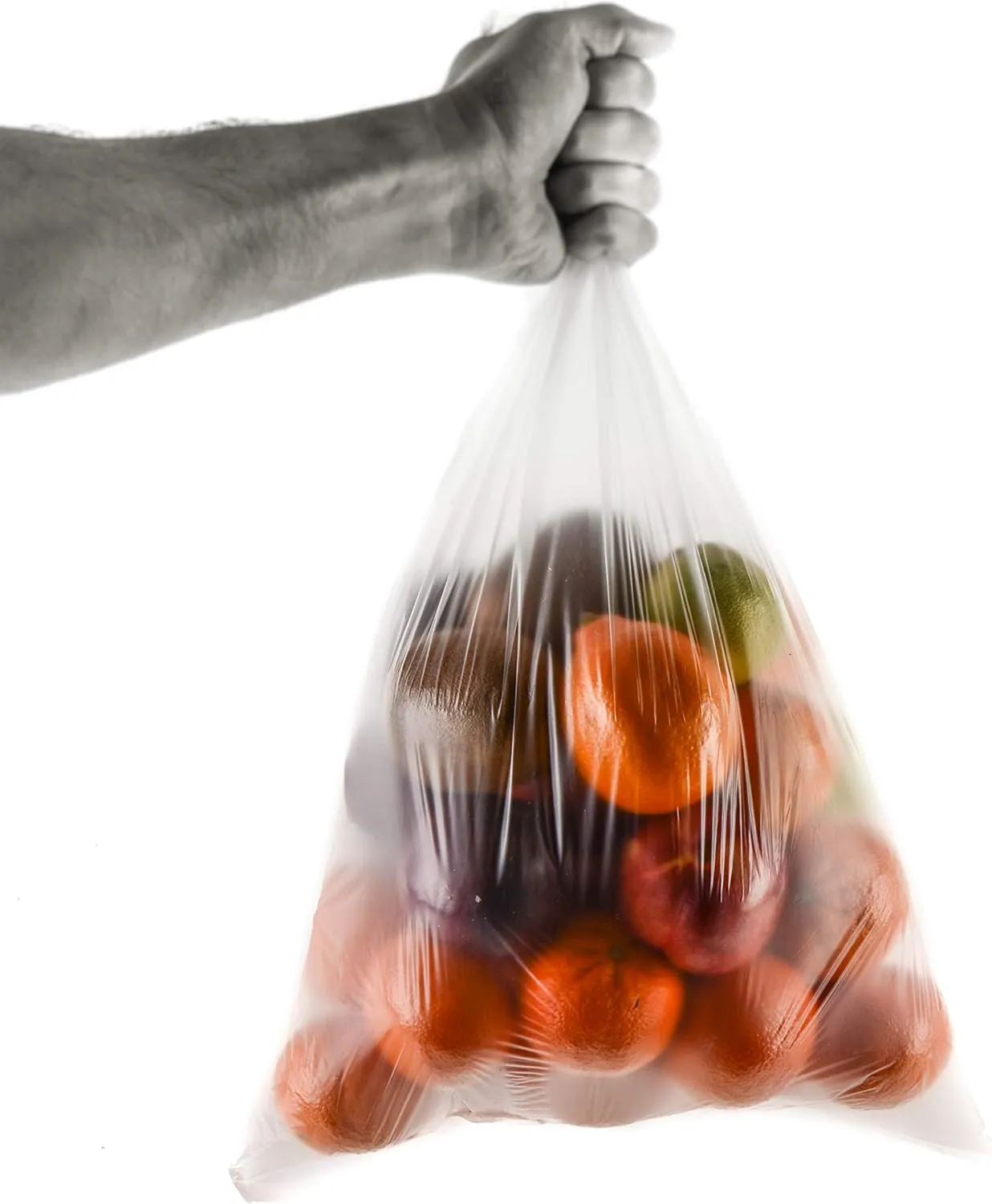 EcoQuality 18" x 24" Plastic Produce Bags on a Roll 250 Bags/Roll - Food Storage Bags, Clear Plastic Bags for Vegetables, Food, Fruits, Bread, Pet Waste Bags, Grocery Bags, Supermarket Bags (1)