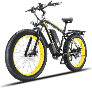 Electric Bike 1000W/2000W Motor, UL Certified, 48V 15/23AH Removable Battery, 26" Fat Tire All-Terrain Ebike, Aluminum Frame, Dual Hydraulic Suspension, Front and Rear Lights, 28-32MPH