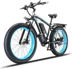 Electric Bike 1000W/2000W Motor, UL Certified, 48V 15/23AH Removable Battery, 26" Fat Tire All-Terrain Ebike, Aluminum Frame, Dual Hydraulic Suspension, Front and Rear Lights, 28-32MPH